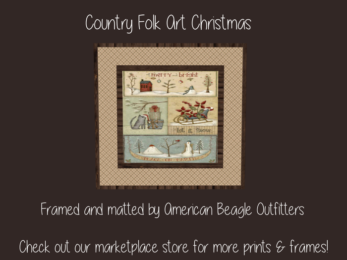 ABO - Country Folk Art Christmas framed 4