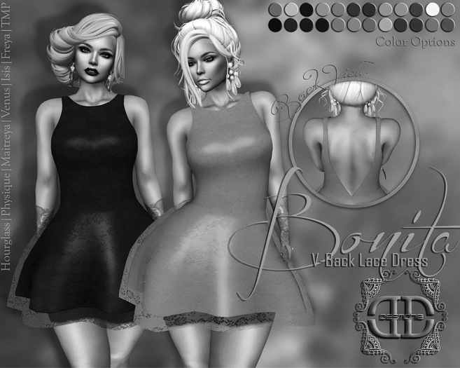 -Desmonia- Bonita V-Back Lace Dress Demo (Wear Me)
