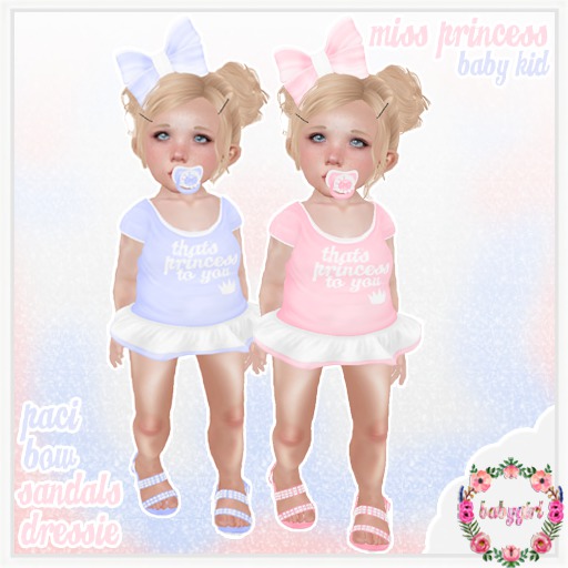 (Baby Girl) Miss Princess - Blue [Touch to Unpack]