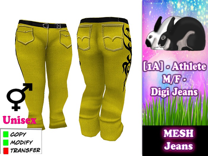 [1A] - Athlete M/F - Digi Jeans  Yellow