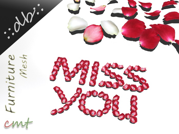 ::db:: Mesh Miss You Rose Petals Red