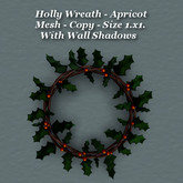 Holly Wreath Apricot