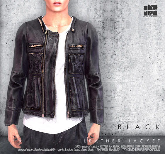 [Deadwool] Leather jacket - black
