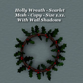 Holly Wreath Scarlet