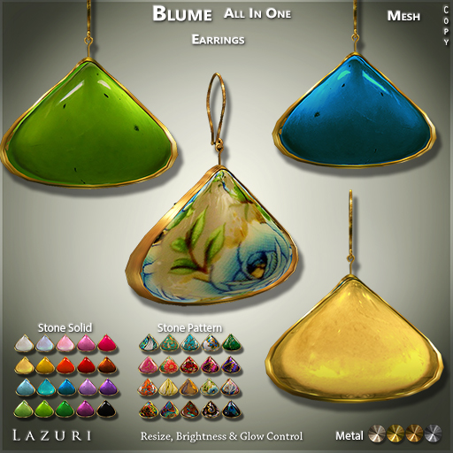 Lazuri Blume All In One Earrings