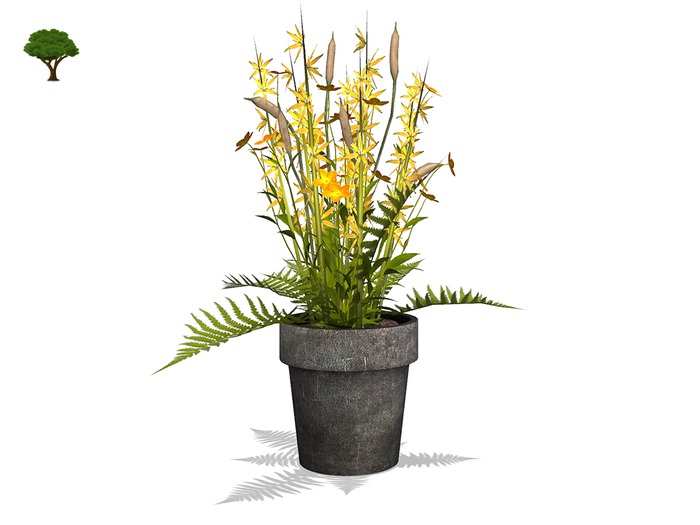 ~ xantes ~ Mesh Flowers Pot Hubert - Yellow