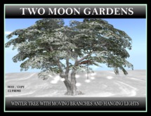 TMG - WINTER TREE WITH MOVING BRANCHES AND HANGING LIGHTS*