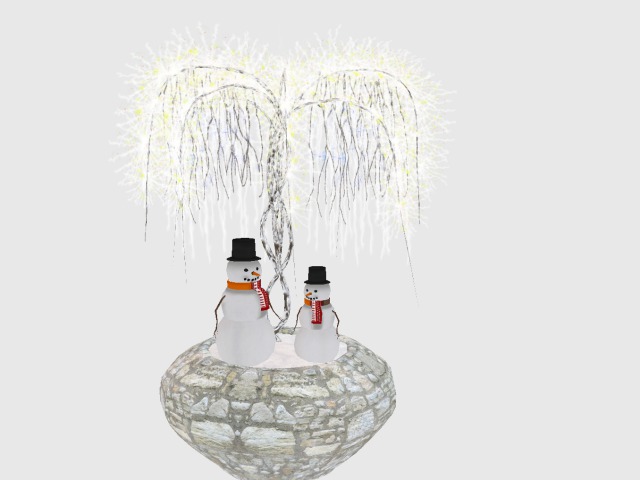 Xmas Deco With Cute Snowmans