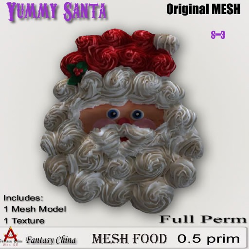 FC- Full Perm Mesh Yummy Santa s-3 