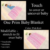 Pink Knit Baby Blanket