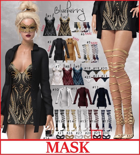#29 Blueberry / Show Time / Maitreya - Mask *HeartBreaker*