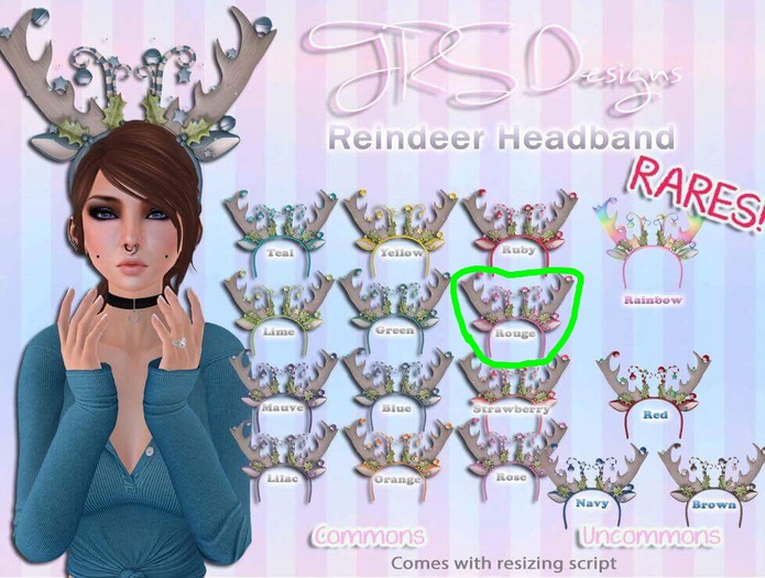 Reindeer Headband Common Rouge