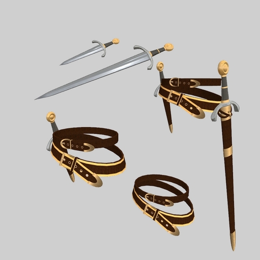 Medieval knight - 3 belts (male version)