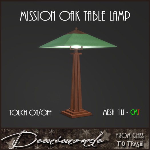 [CYN] Mission Oak Table Lamp