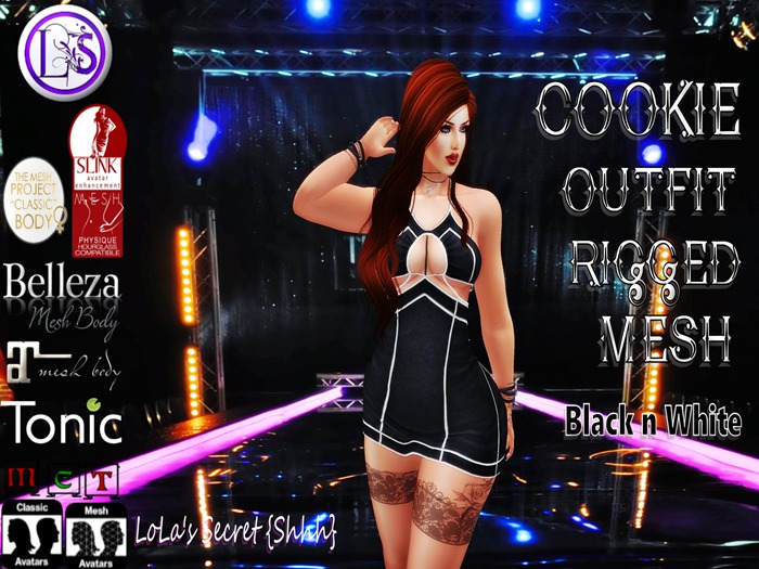 .~LS~COOK OUTIFT RIGGED MIESH {BLACK }