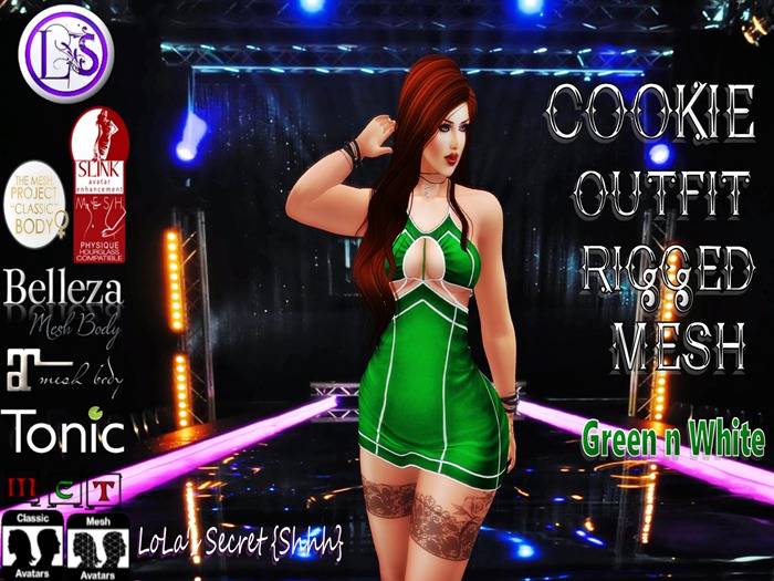 .~LS~COOK OUTIFT RIGGED MIESH {GREEN }