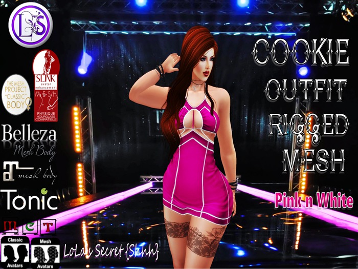 .~LS~COOK OUTIFT RIGGED MIESH {PINK }
