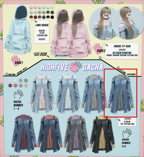 AMITOMO / Highfive GACHA / M /  4