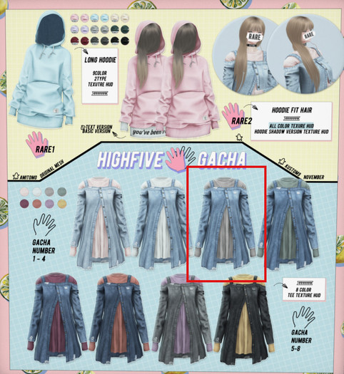 AMITOMO / Highfive GACHA / S /  3