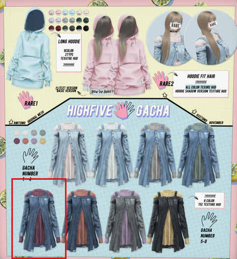 AMITOMO / Highfive GACHA / XS /  5
