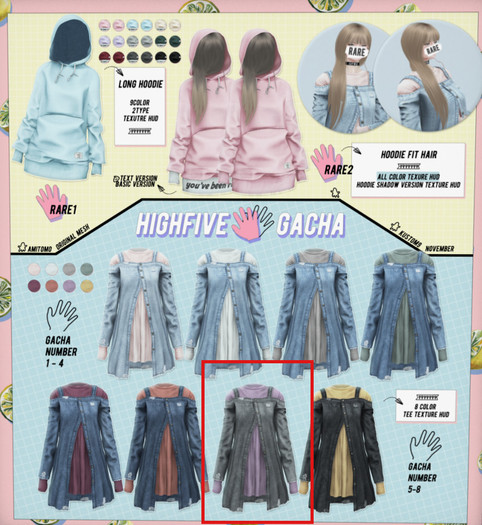 AMITOMO / Highfive GACHA / M /  7