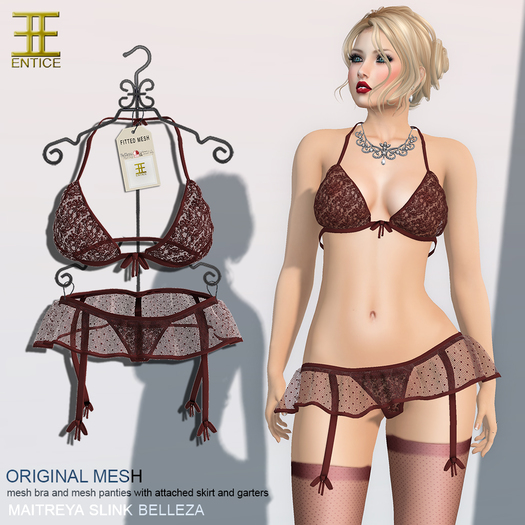 Entice - Pillowtalk Lingerie - Maroon