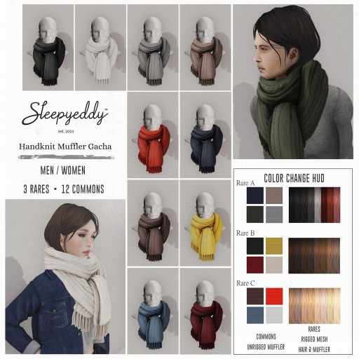 Sleepy Eddy #Handknit Muffler+Nao(Rare c) female Rare