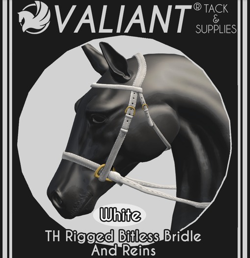 VALIANT® - TH English Bitless Bridle [white]