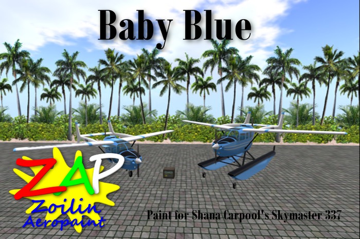 ZAP's Skymaster 337  Baby Blue Paint