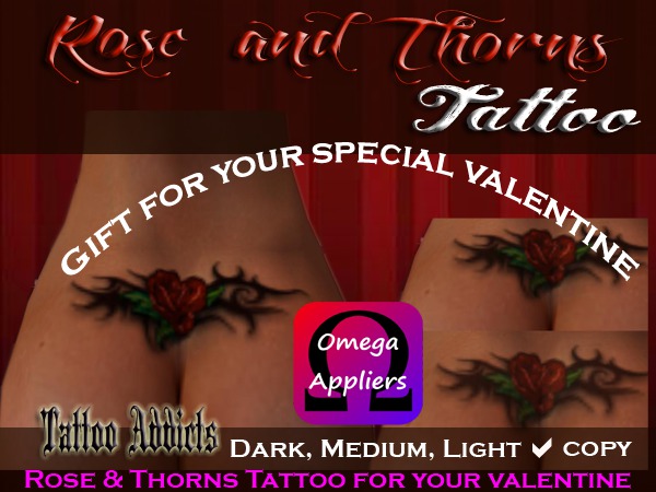Valentine Gift Box - Roses & Thorns Low Back Tattoo V2 With Omega Advanced Applier