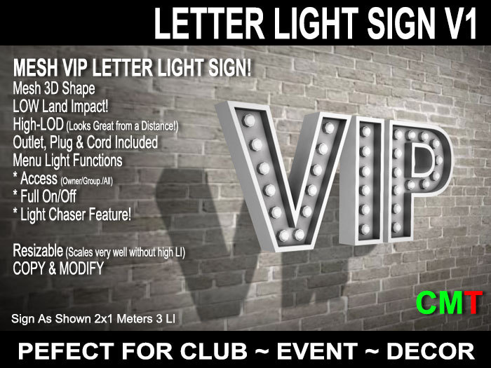 Letter Light Sign V1 - VIP