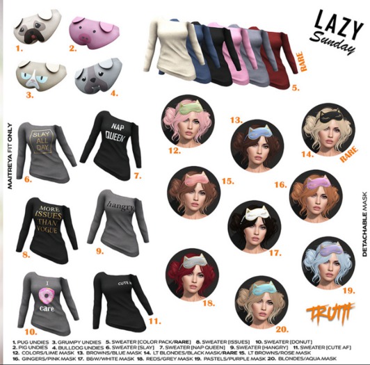 5. TRUTH Sweater Color Pack RARE