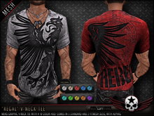 = REBELLION = "REGAL" V-NECK TEE