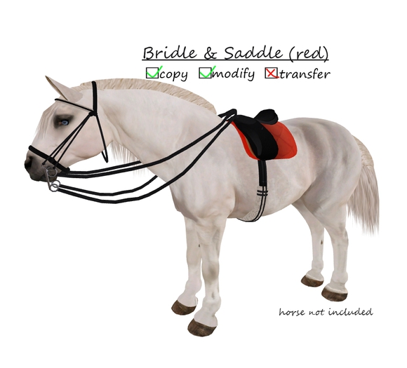 Bridle & Saddle for WHMD (red)