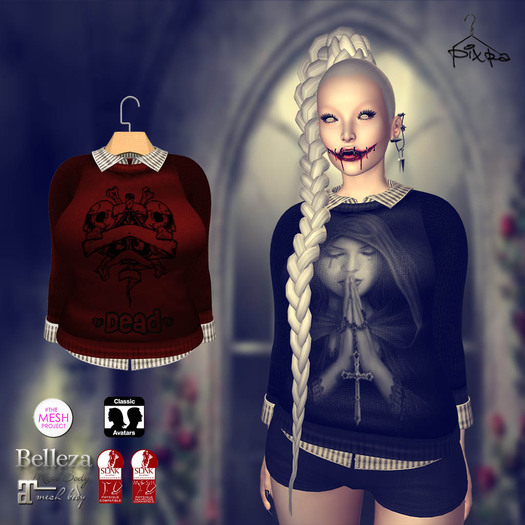 Pixra Bandist Sweater Red