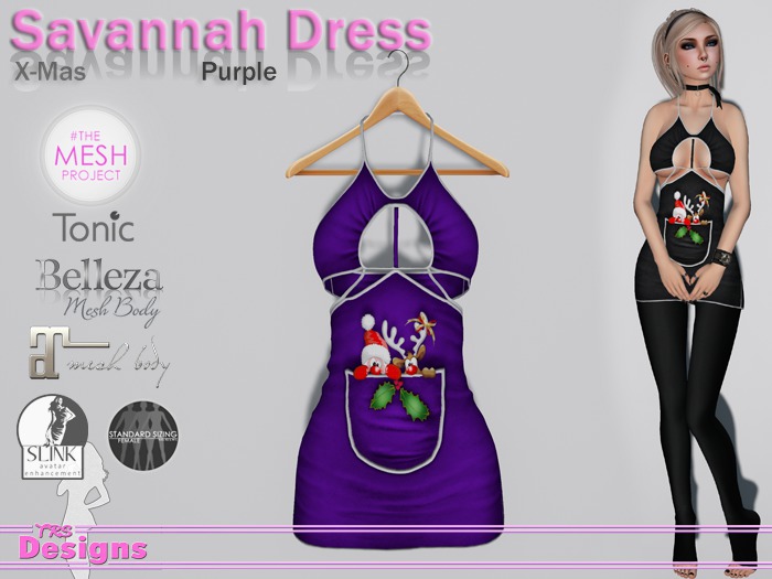 Savannah Dress X-Mas Purple