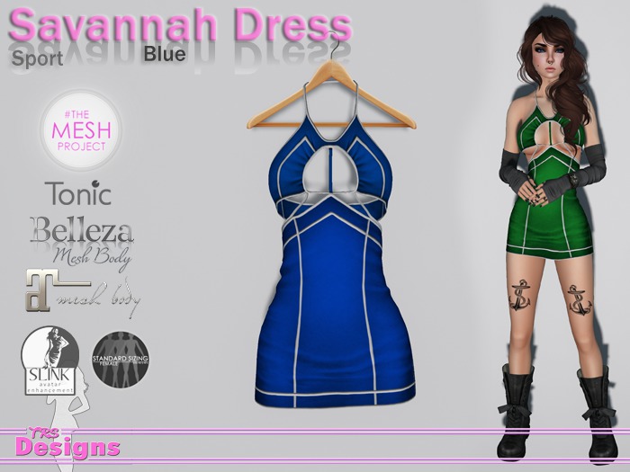 Savannah Dress Sport Blue