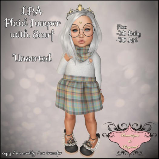 { B&B } LPA Plaid Jumper w/ Scarf / Unsorted [BOXED]