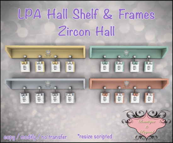 { Bowtique & Beyond } LPA Shelf & Frames / Zircon [BOXED]