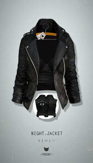 -Pixicat- Night Jacket (Black)