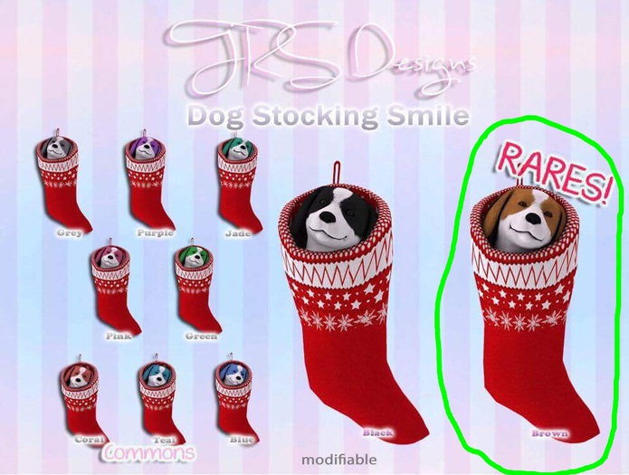 Dog Stocking Smile Rare Brown