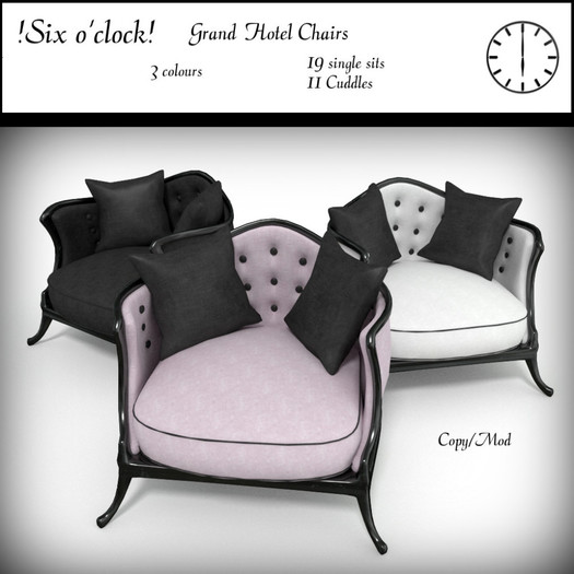 !six o'clock! grand hotel chairs BOXED