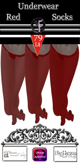*IONIC:FASHION: -Red Socks - Pack (With Appliers)