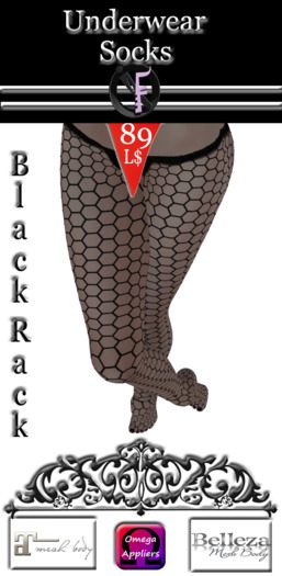 *IONIC:FASHION: -Rack Black Socks - Pack (With Appliers)