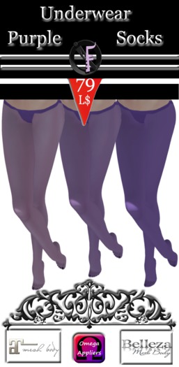 *IONIC:FASHION: -Purple Socks - Pack (With Appliers)