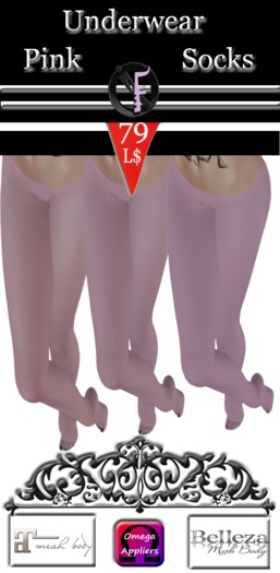 *IONIC:FASHION: -Pink Socks - Pack (With Appliers)