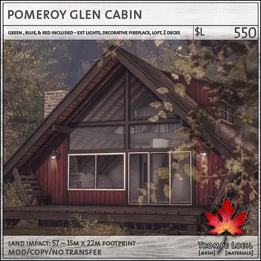 Trompe Loeil - Pomeroy Glen Cabin V1 [mesh] 