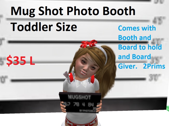 Mug Shot Photo Booth Toddlers