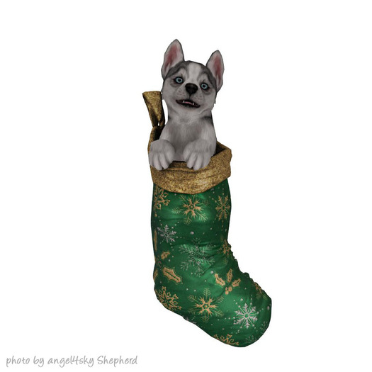 JIAN Holiday Huskies 18. Snow Stocking Pupper