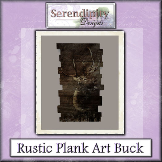 Serendipity Designs - Rustic Plank Art  Buck [Boxed]
